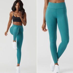 Glyder Fierce Emerald Green Laser Cut Activewear Leggings